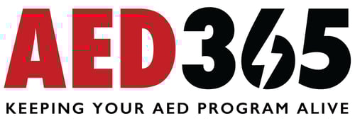 AED365 logo and slogan AED365 logo and slogan