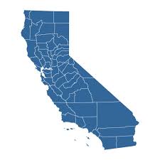 map of state of California